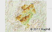 Physical 3D Map of Longyan Shi, lighten