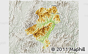Physical 3D Map of Longyan Shi, lighten, semi-desaturated