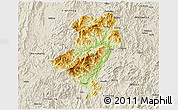 Physical 3D Map of Longyan Shi, shaded relief outside