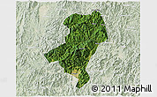 Satellite 3D Map of Longyan Shi, lighten