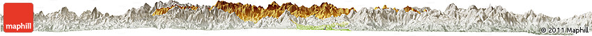 Physical Horizon Map of Longyan Shi, lighten, semi-desaturated