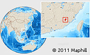 Shaded Relief Location Map of Longyan Shi