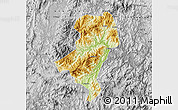 Physical Map of Longyan Shi, desaturated