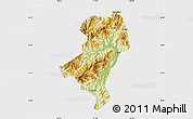 Physical Map of Longyan Shi, single color outside