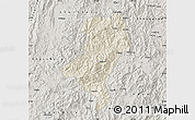 Shaded Relief Map of Longyan Shi, semi-desaturated