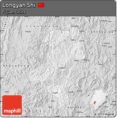 Silver Style Map of Longyan Shi