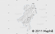 Silver Style Map of Longyan Shi, single color outside