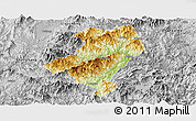 Physical Panoramic Map of Longyan Shi, desaturated