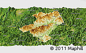 Physical Panoramic Map of Longyan Shi, satellite outside
