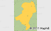 Savanna Style Simple Map of Longyan Shi