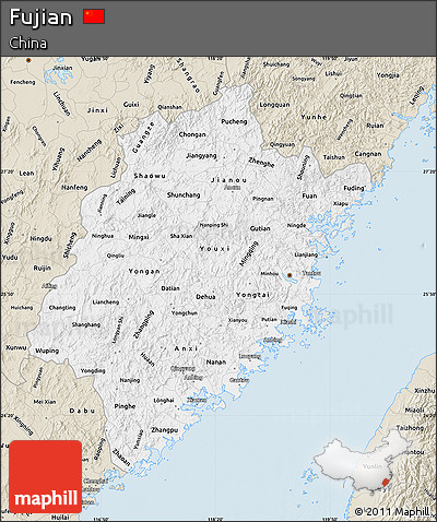 Classic Style Map of Fujian