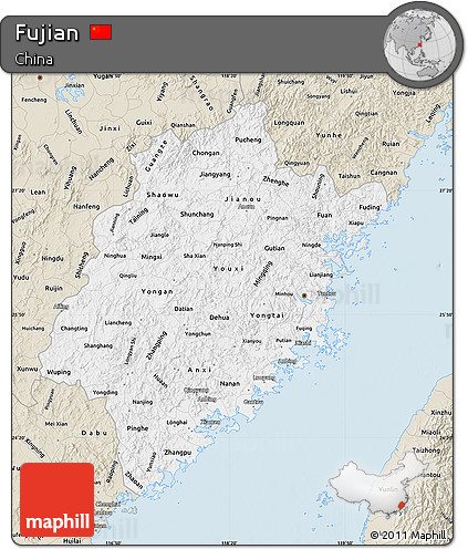 Classic Style Map of Fujian