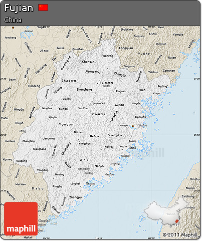 Classic Style Map of Fujian