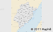 Classic Style Map of Fujian, single color outside