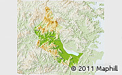 Physical 3D Map of Minhou, lighten