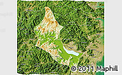 Physical 3D Map of Minhou, satellite outside