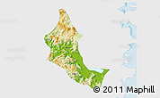 Physical 3D Map of Minhou, single color outside