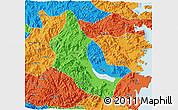 Political 3D Map of Minhou