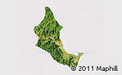 Satellite 3D Map of Minhou, cropped outside