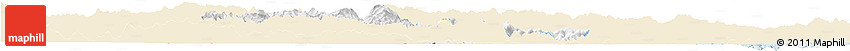 Classic Style Horizon Map of Minhou, single color outside
