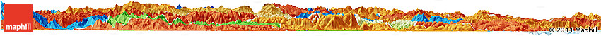 Physical Horizon Map of Minhou, political outside