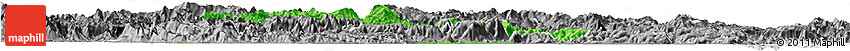 Political Horizon Map of Minhou, desaturated