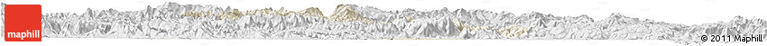 Shaded Relief Horizon Map of Minhou, lighten, desaturated Shaded Relief Horizon Map of Minhou, lighten, desaturated