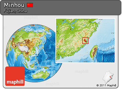 Physical Location Map of Minhou