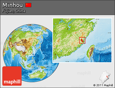 Physical Location Map of Minhou