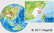 Physical Location Map of Minhou, highlighted parent region
