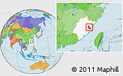 Political Location Map of Minhou, highlighted parent region
