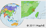 Political Location Map of Minhou
