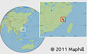 Savanna Style Location Map of Minhou