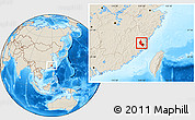 Shaded Relief Location Map of Minhou