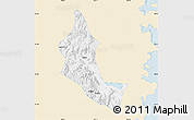 Classic Style Map of Minhou, single color outside