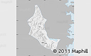 Gray Map of Minhou, single color outside