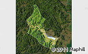 Satellite Map of Minhou, darken