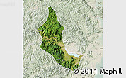 Satellite Map of Minhou, lighten