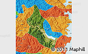 Satellite Map of Minhou, political outside