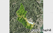 Satellite Map of Minhou, semi-desaturated