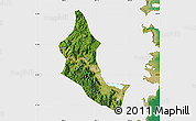 Satellite Map of Minhou, single color outside