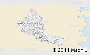 Classic Style Panoramic Map of Minhou, single color outside