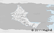 Gray Panoramic Map of Minhou, single color outside