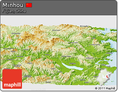 Physical Panoramic Map of Minhou