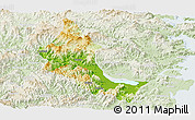 Physical Panoramic Map of Minhou, lighten