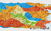 Physical Panoramic Map of Minhou, political outside