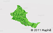 Political Panoramic Map of Minhou, cropped outside