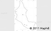 Blank Simple Map of Minhou, cropped outside
