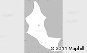 Gray Simple Map of Minhou, single color outside