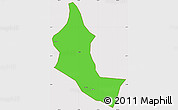 Political Simple Map of Minhou, cropped outside